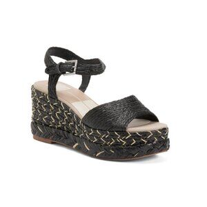 DOLCE VITA Black Tiago Wedge Sandals